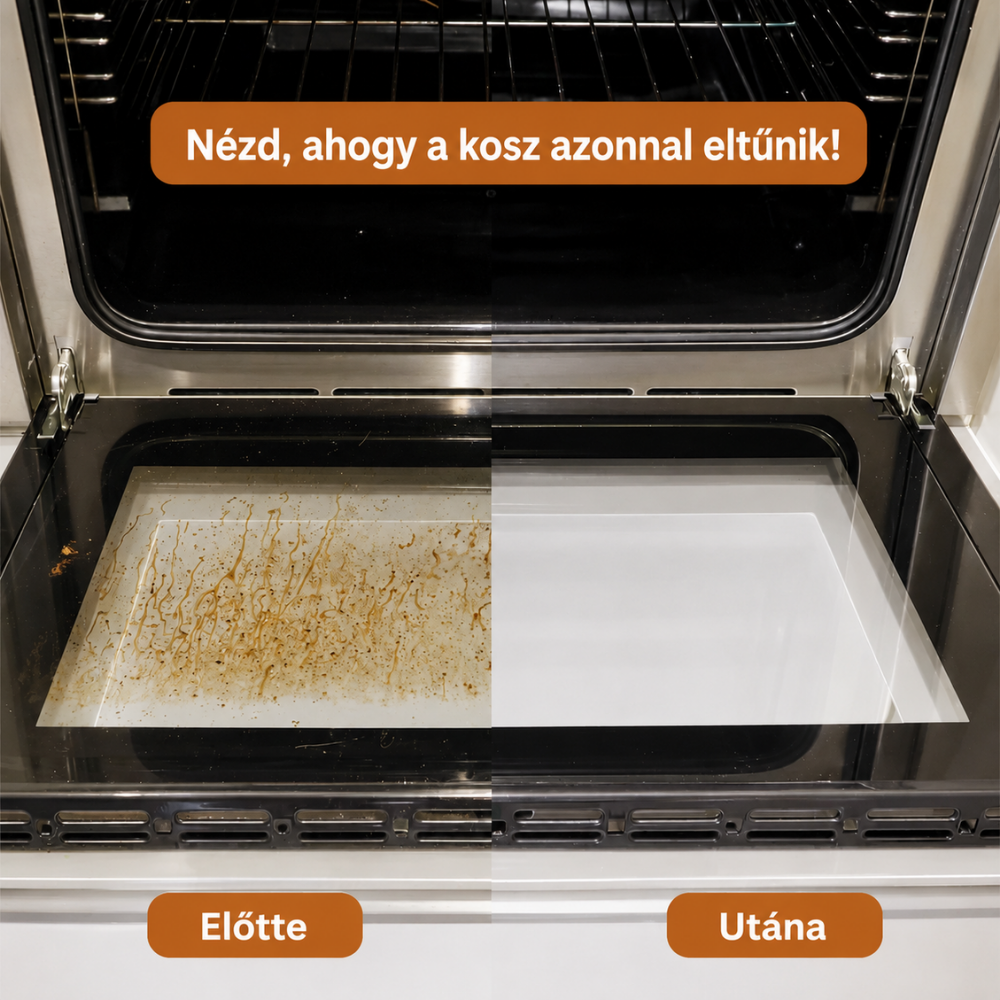 Sütő tisztítása előtte és utána