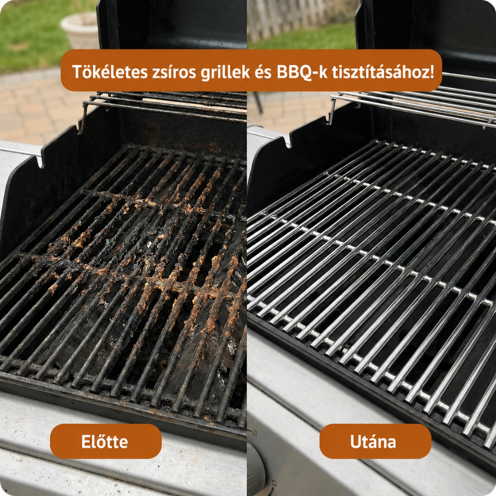 Grillrács tisztítása előtte és utána