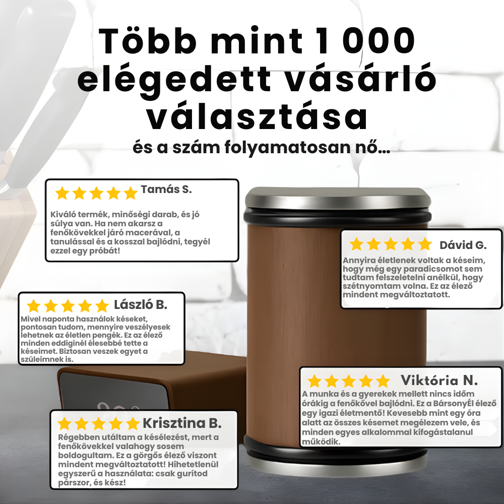 BÁRSONYKONYHA GYÉMÁNT HENGERES KÉSÉLEZŐ KÉSZLET