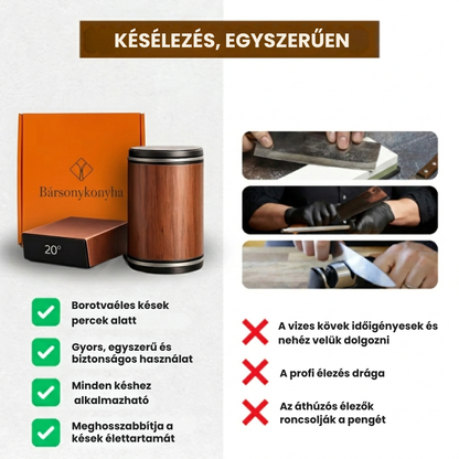 BÁRSONYKONYHA GYÉMÁNT HENGERES KÉSÉLEZŐ KÉSZLET