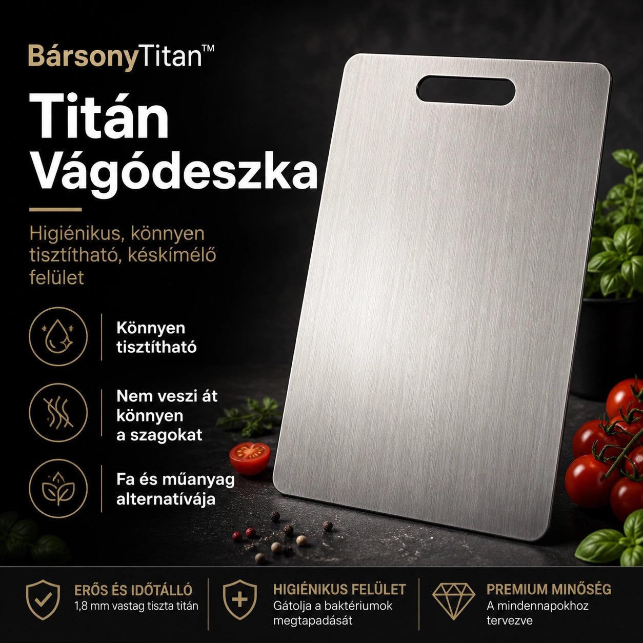 BársonyTitan™ Vágódeszka